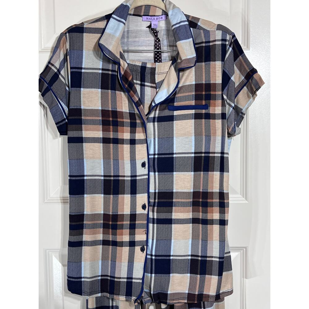 Hale Bob Plaid Pajama Set / Sleepwear, Women's Size XS, - Picture 5 of 8
